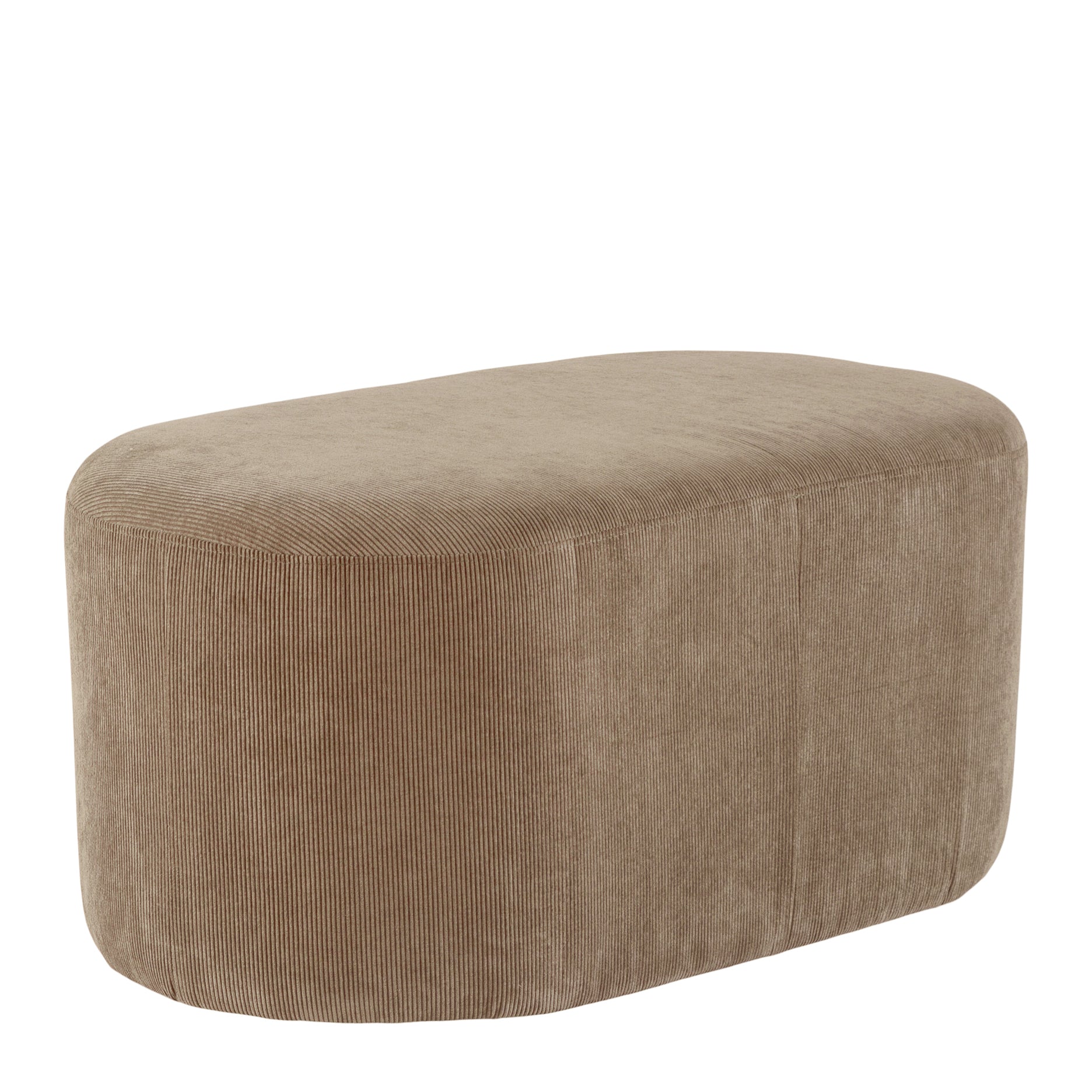 Fiona oval bænk fløjl